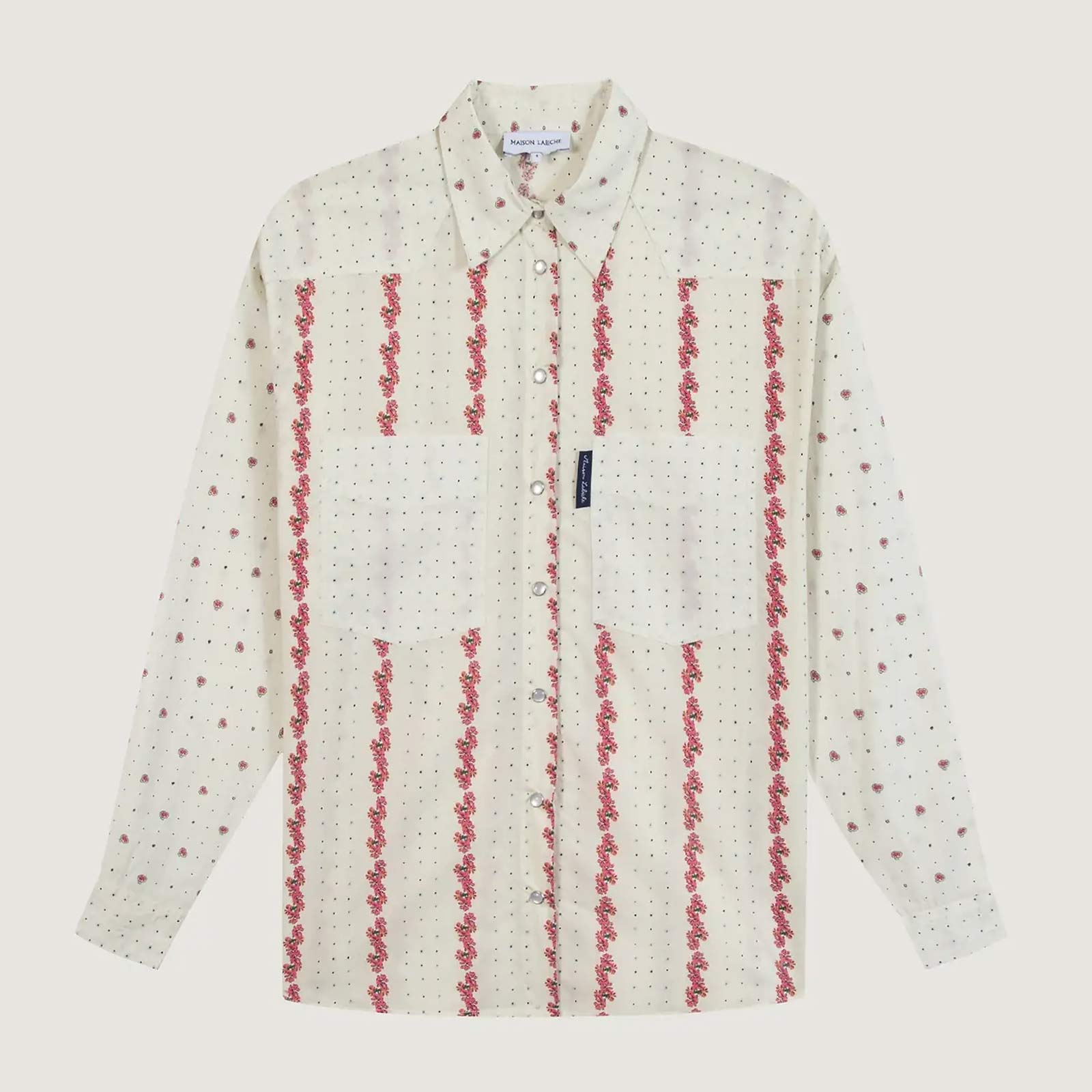 Monselet Flowers Shirt flowers patch print Maison Labiche