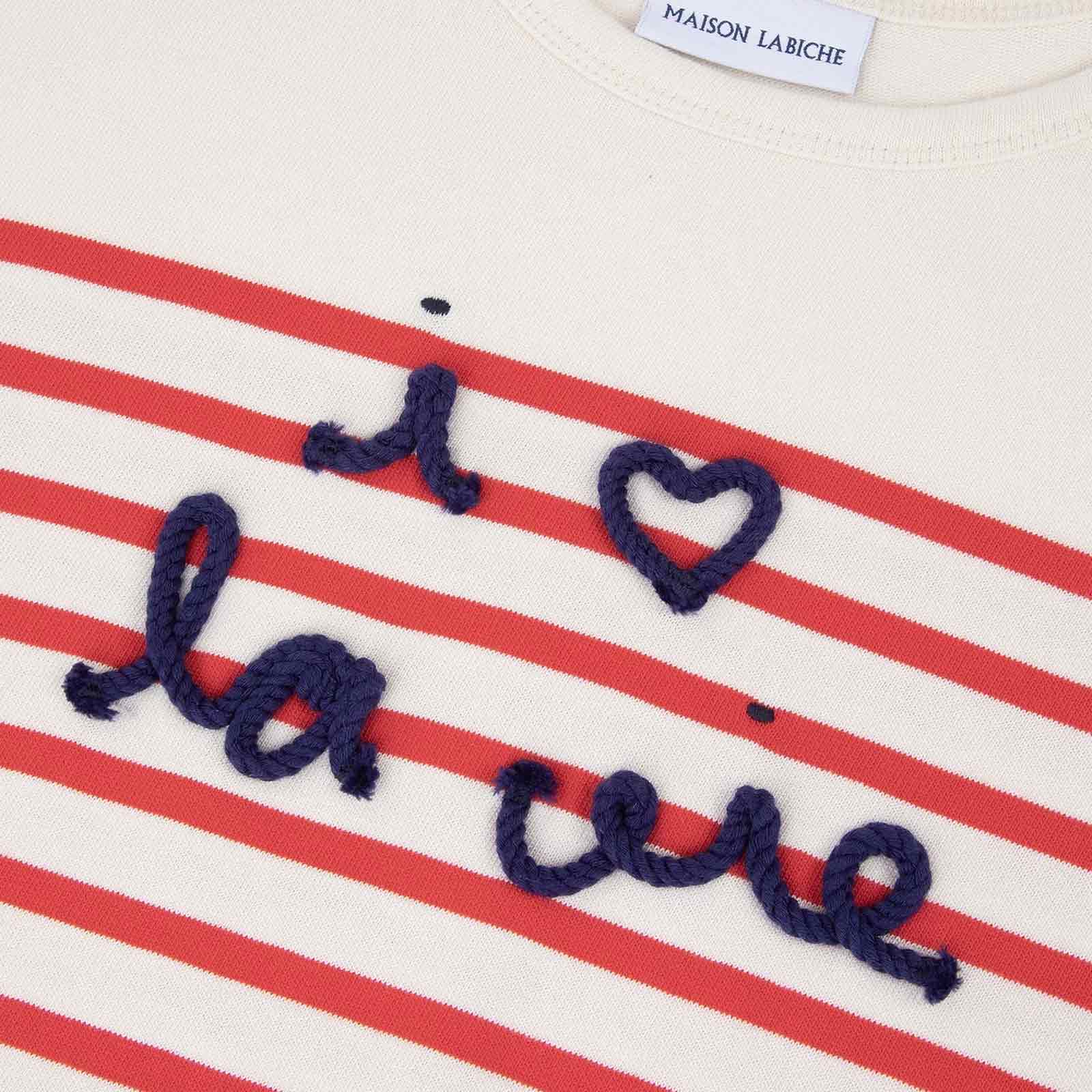 Montpar I Love La Vie/GOTS Longsleeve ivory/poppy Maison Labiche