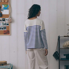 Montpar La Mer/GOTS Longsleeve ivory/blue Maison Labiche