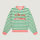 Petiet A La Vie A L'Amour Sweater ivory jungle green Maison Labiche