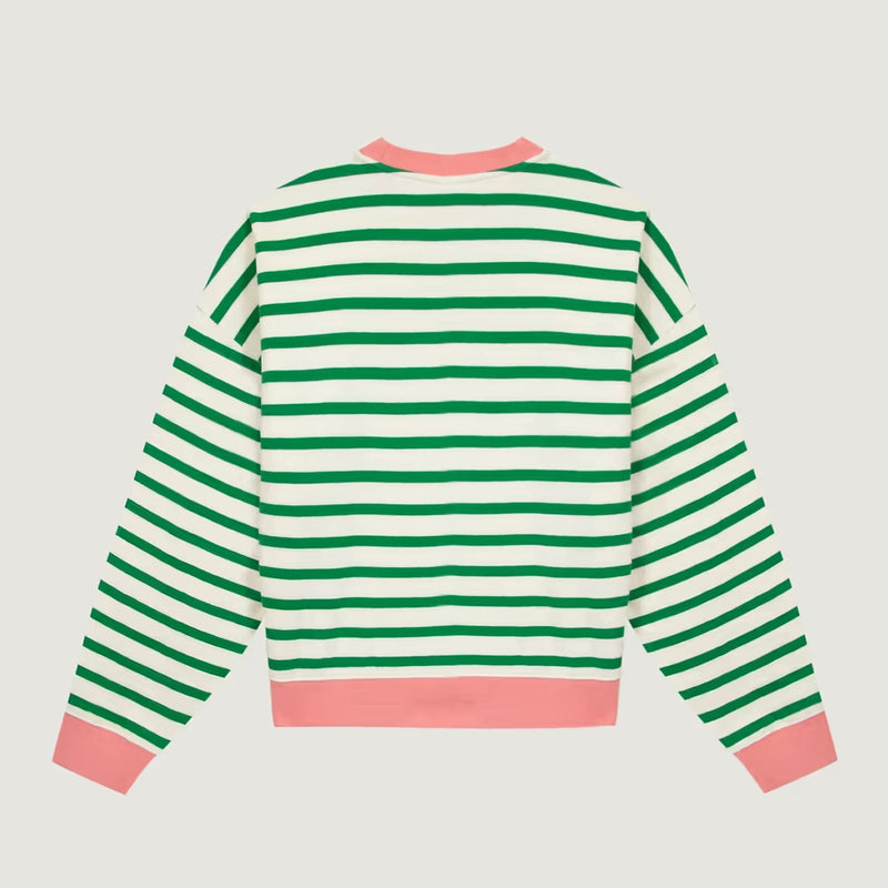 Petiet A La Vie A L'Amour Sweater ivory jungle green Maison Labiche