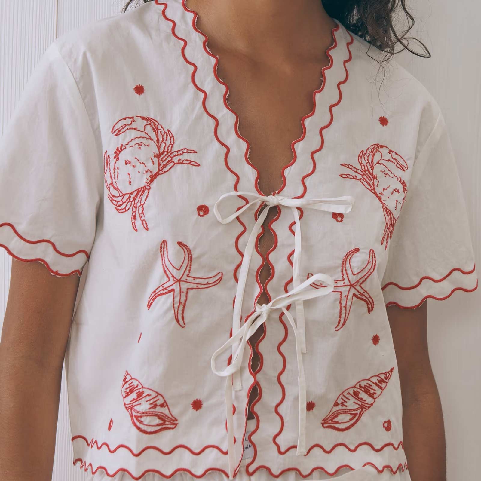 Veneur Blouse seashells offwhite Maison Labiche