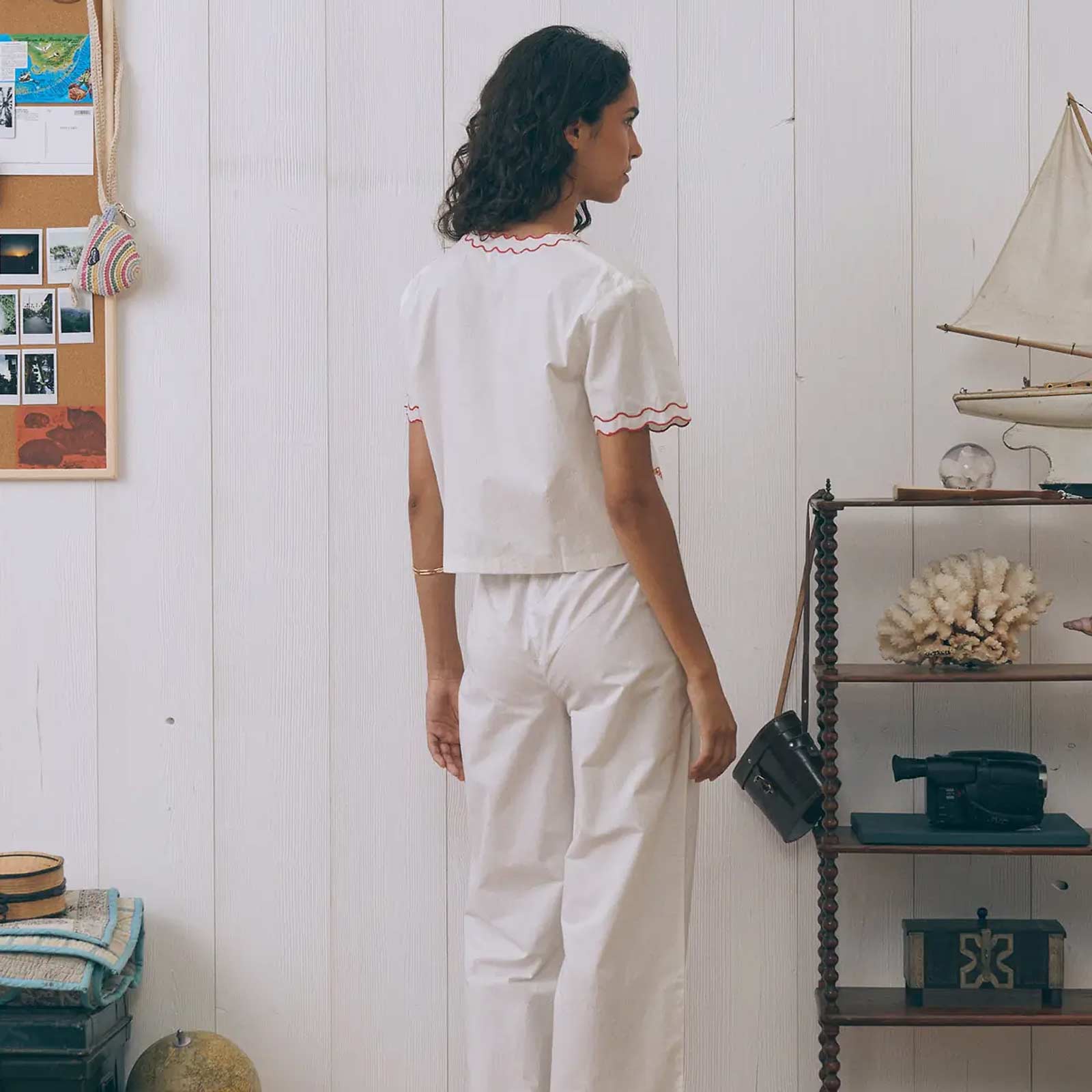 Veneur Blouse seashells offwhite Maison Labiche