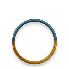Thin Buffle Horn Bracelet bleu canard Maison Kizo