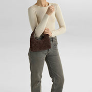 HaymaMBG Suede Weave Handbag dark brown 4692SUW-202 Markberg Denmark