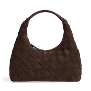 HaymaMBG Suede Weave Handbag dark brown 4692SUW-202 Markberg Denmark