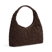 HaymaMBG Suede Weave Handbag dark brown 4692SUW-202 Markberg Denmark