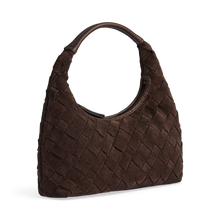 HaymaMBG Suede Weave Handbag dark brown 4692SUW-202 Markberg Denmark