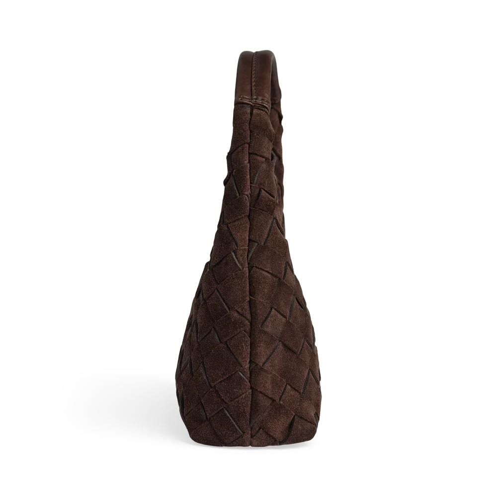 HaymaMBG Suede Weave Handbag dark brown 4692SUW-202 Markberg Denmark