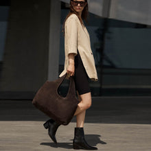 LaurineMBG Suede Shopper dark brown Markberg Denmark