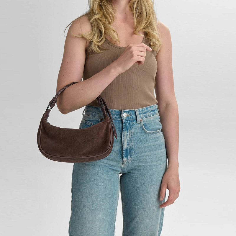 Mini MuseMBG Bag Suede dark brown Markberg Denmark