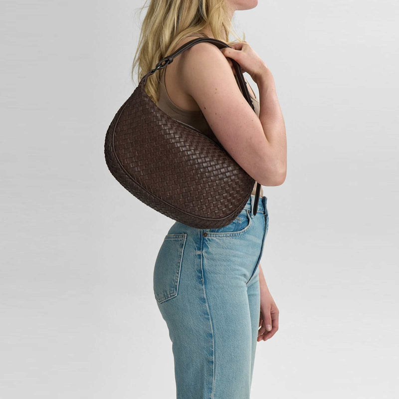 MuseMBG Suede Weave Bag dark brown Markberg Denmark