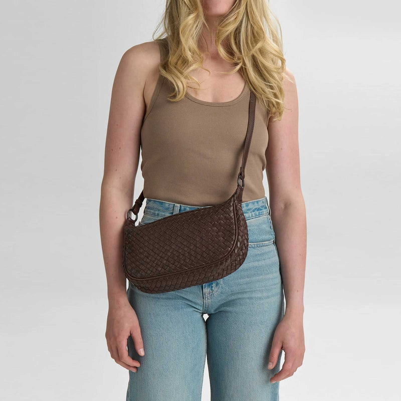 Mini MuseMBG Bag Weave dark brown Markberg Denmark