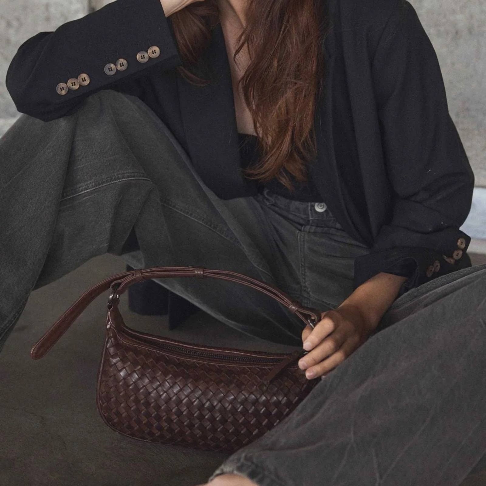 Mini MuseMBG Bag Weave dark brown Markberg Denmark