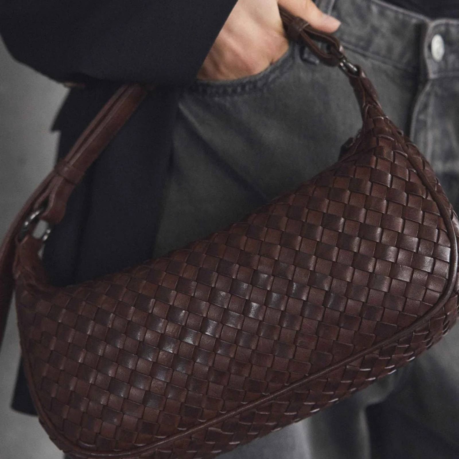 Mini MuseMBG Bag Weave dark brown Markberg Denmark