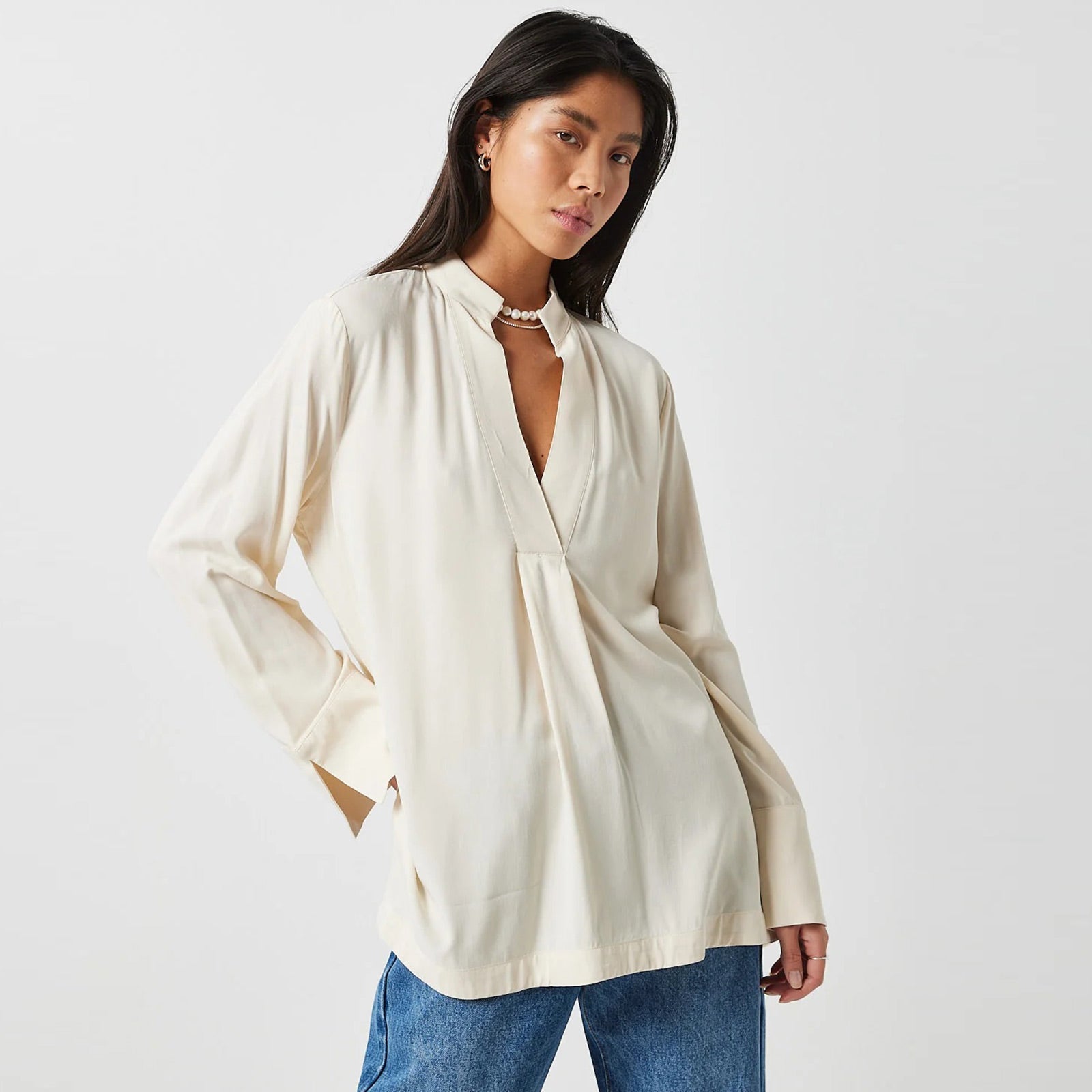 Cilles Long Blouse 9911 birch