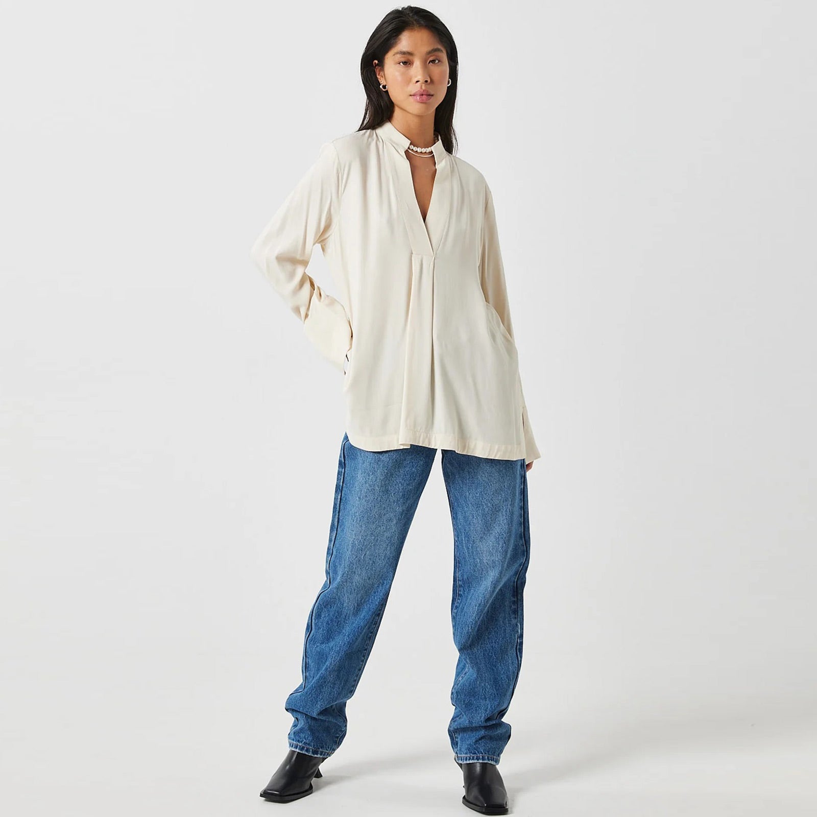 Cilles Long Blouse 9911 birch