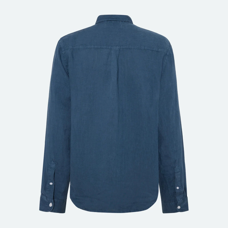 Colt Reg Linen Shirt blue ashes