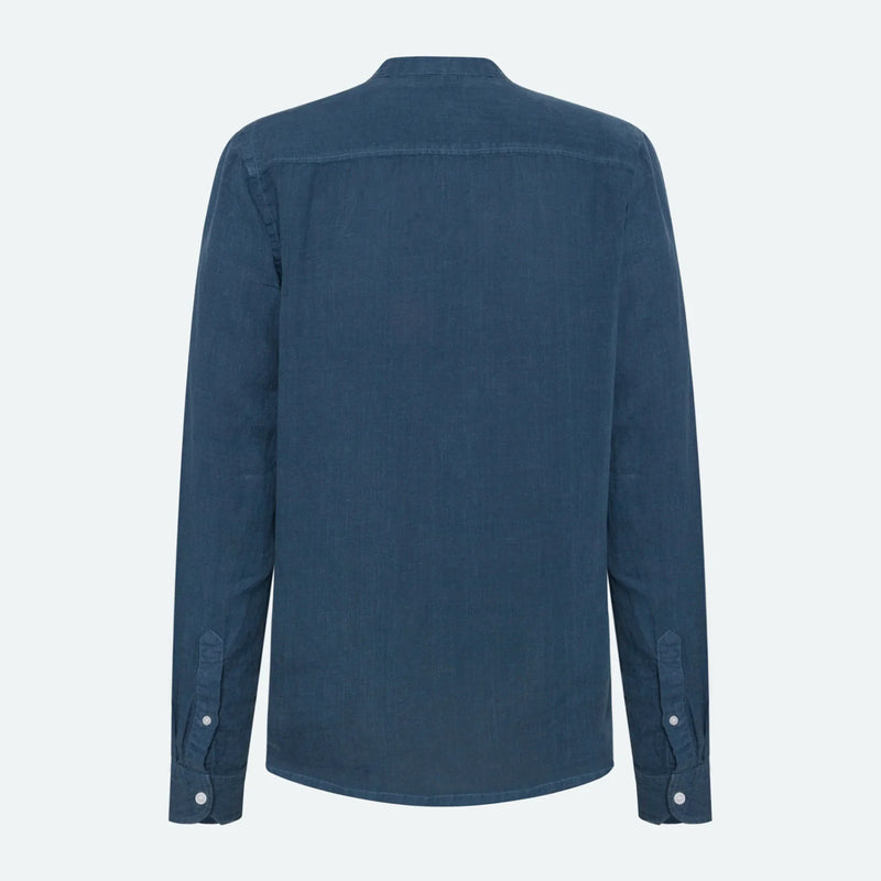 Mando Linen Shirt blue ashes