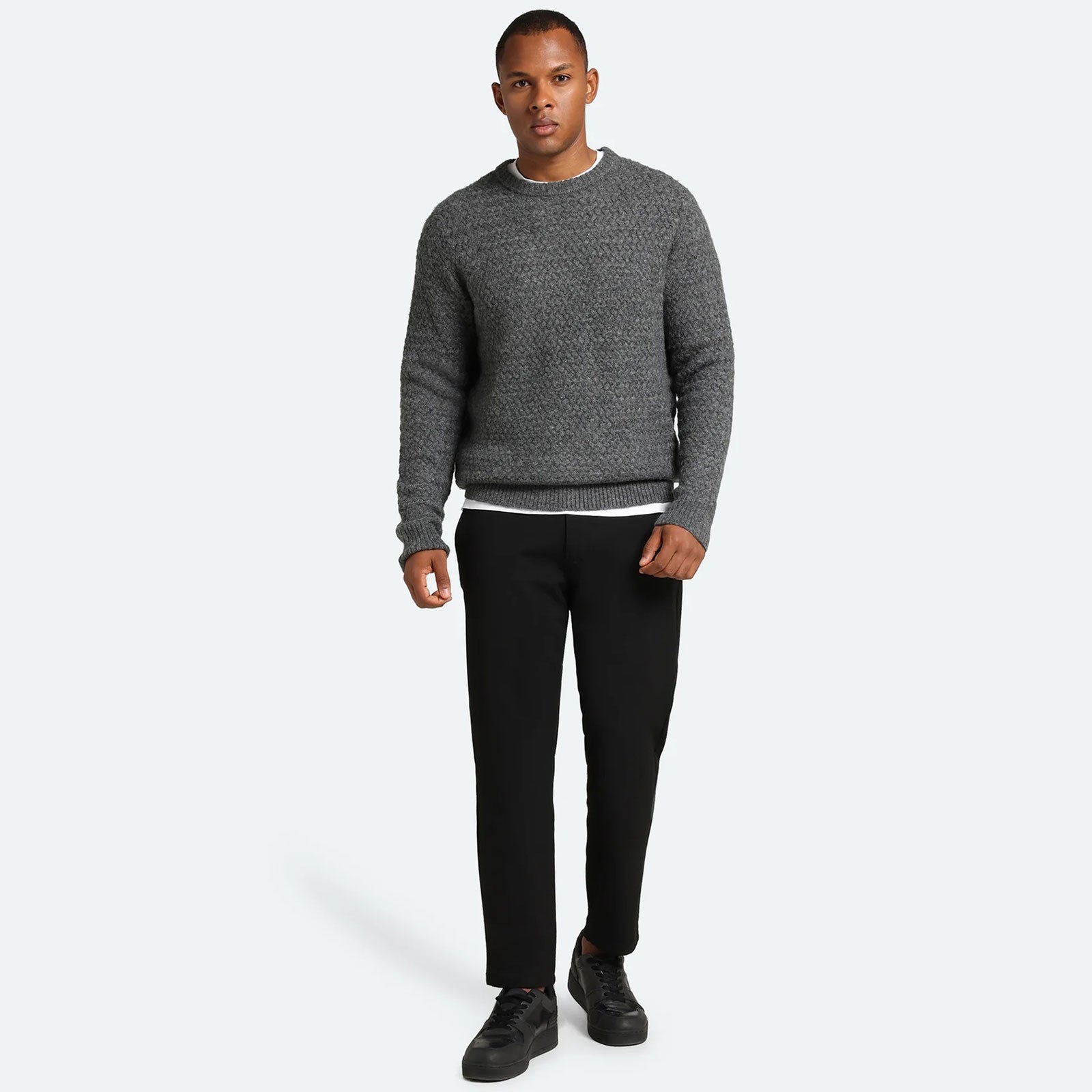 Saigon 3963 Knit Jumper gray pinstripe