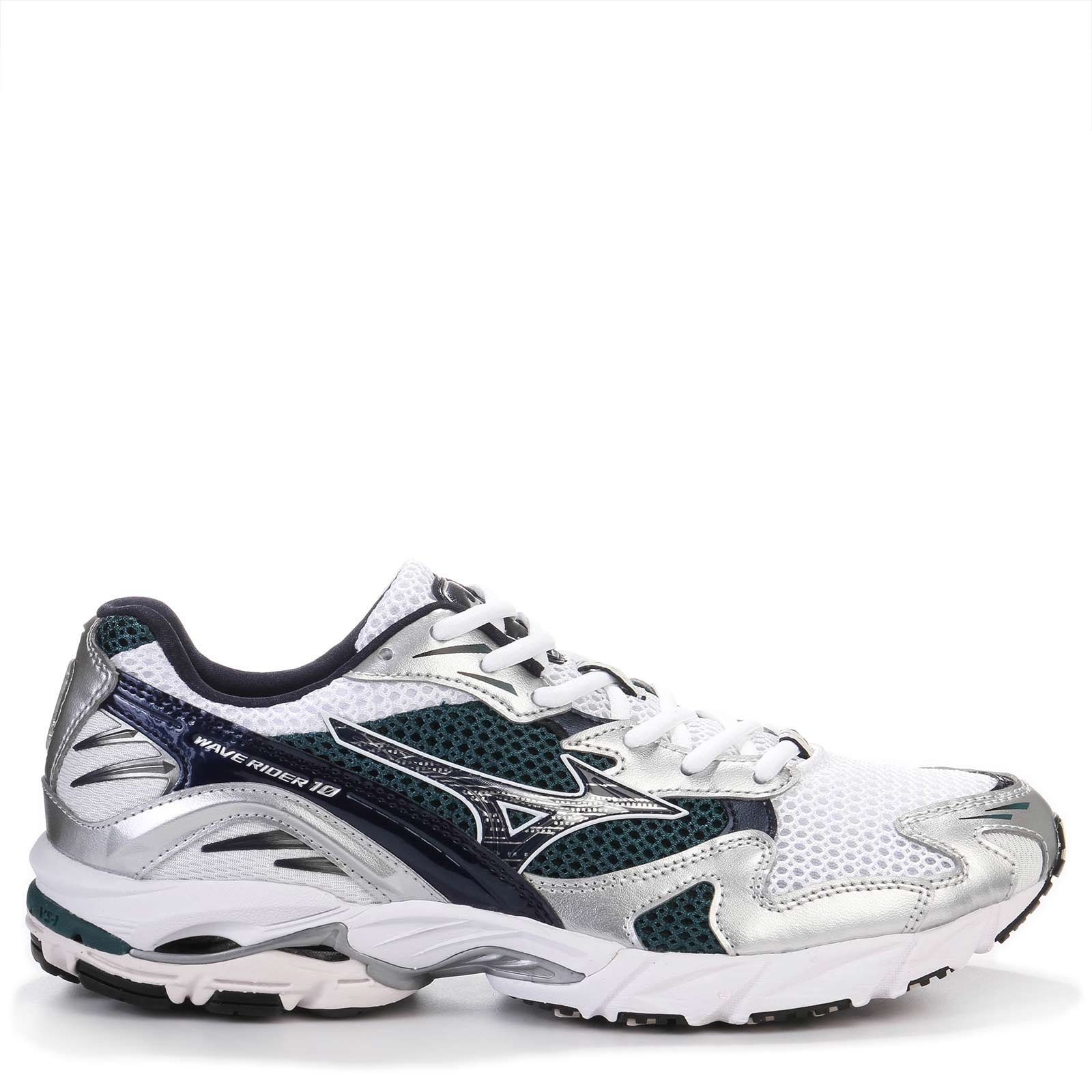 Wave Rider 10 white/baritone blue/deep teal Mizuno