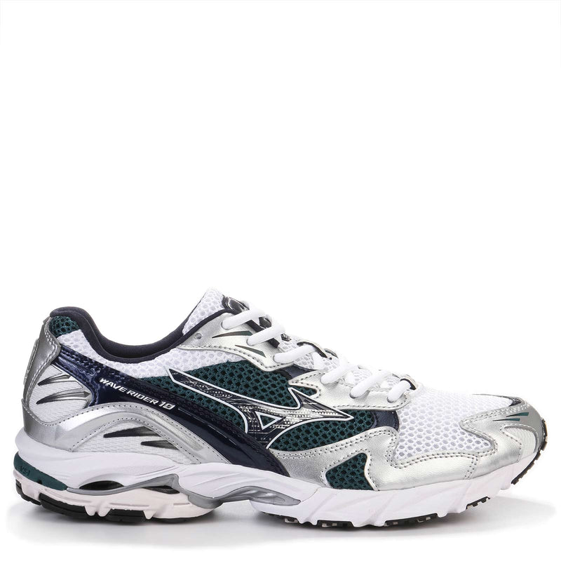 Wave Rider 10 white/baritone blue/deep teal Mizuno