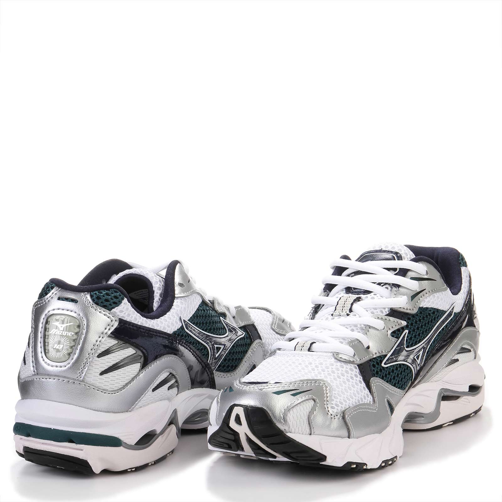 Wave Rider 10 white/baritone blue/deep teal Mizuno