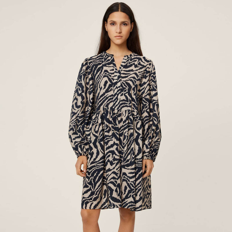 MSCHFelixie Taila Dress AOP black zebra