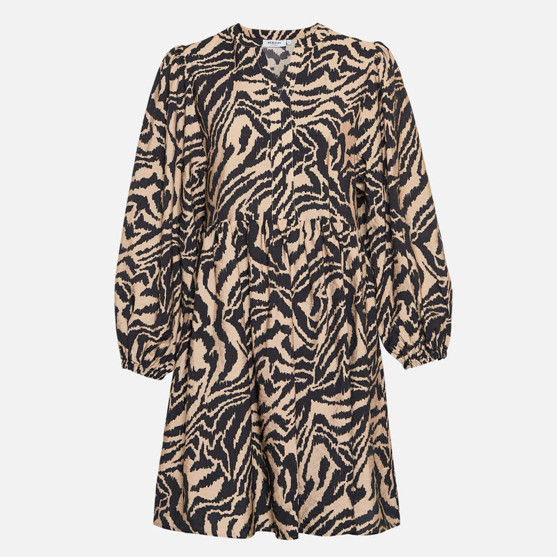 MSCHFelixie Taila Dress AOP black zebra