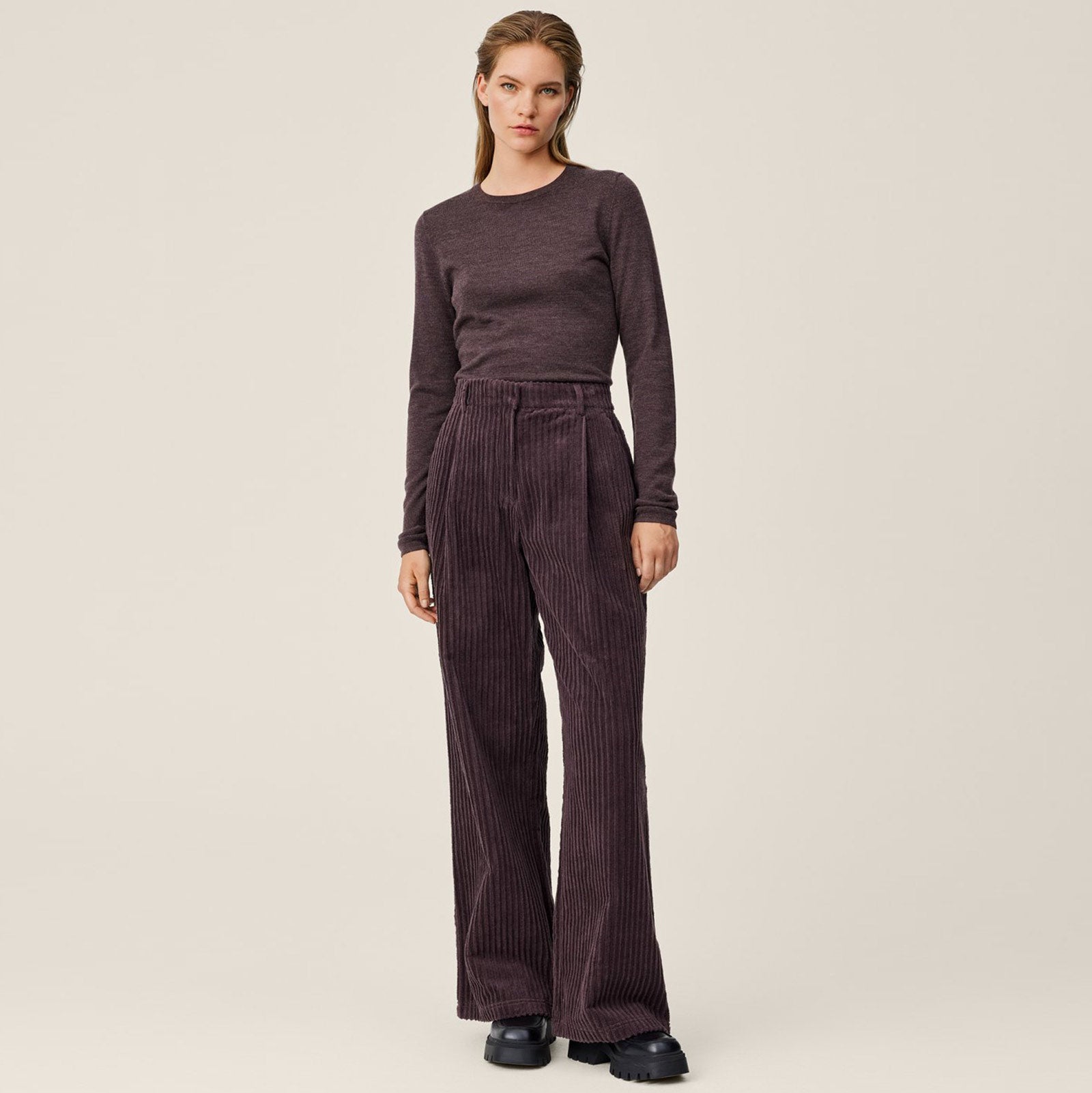 MSCHLiesel HW Long Pants raisin