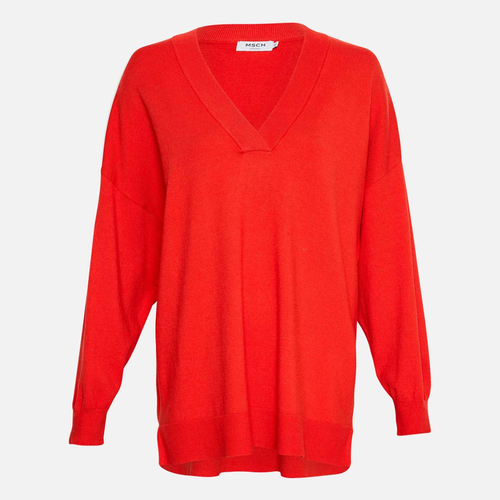 MSCHNeila Rachelle V Pullover aurora red