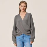 MSCHZinelle Rachelle Wrap Pullover mul basil melange