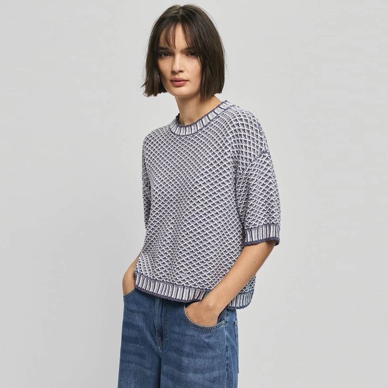 MSCHCatina Pilla 2/4 Pullover vintage indigo/egret MSCH Copenhagen