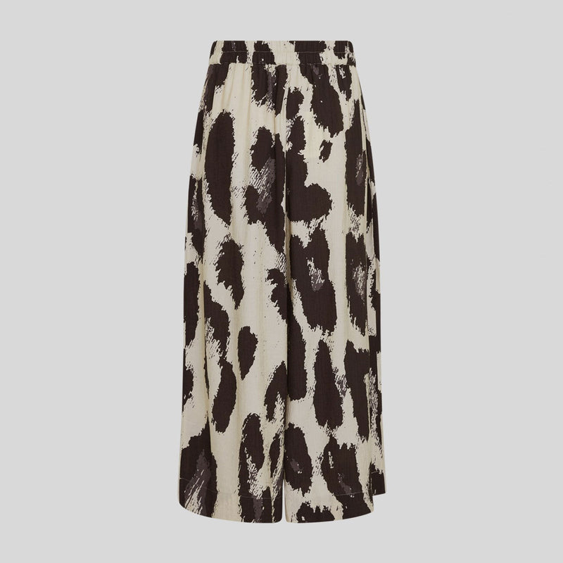 MSCHKaralie Jusia Ankle Pants AOP licorice leo MSCH Copenhagen