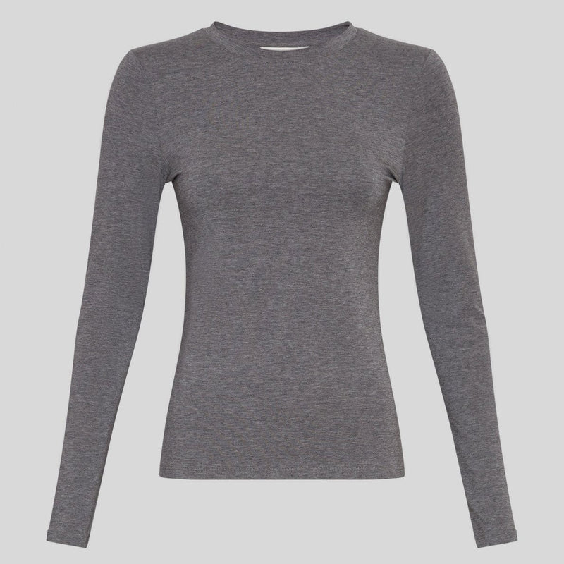 MSCHBetrina O LS Top mid grey melange MSCH Copenhagen