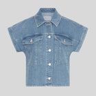 MSCHElida Ada SS Denim Shirt light blue wash 19026 MSCH Copenhagen
