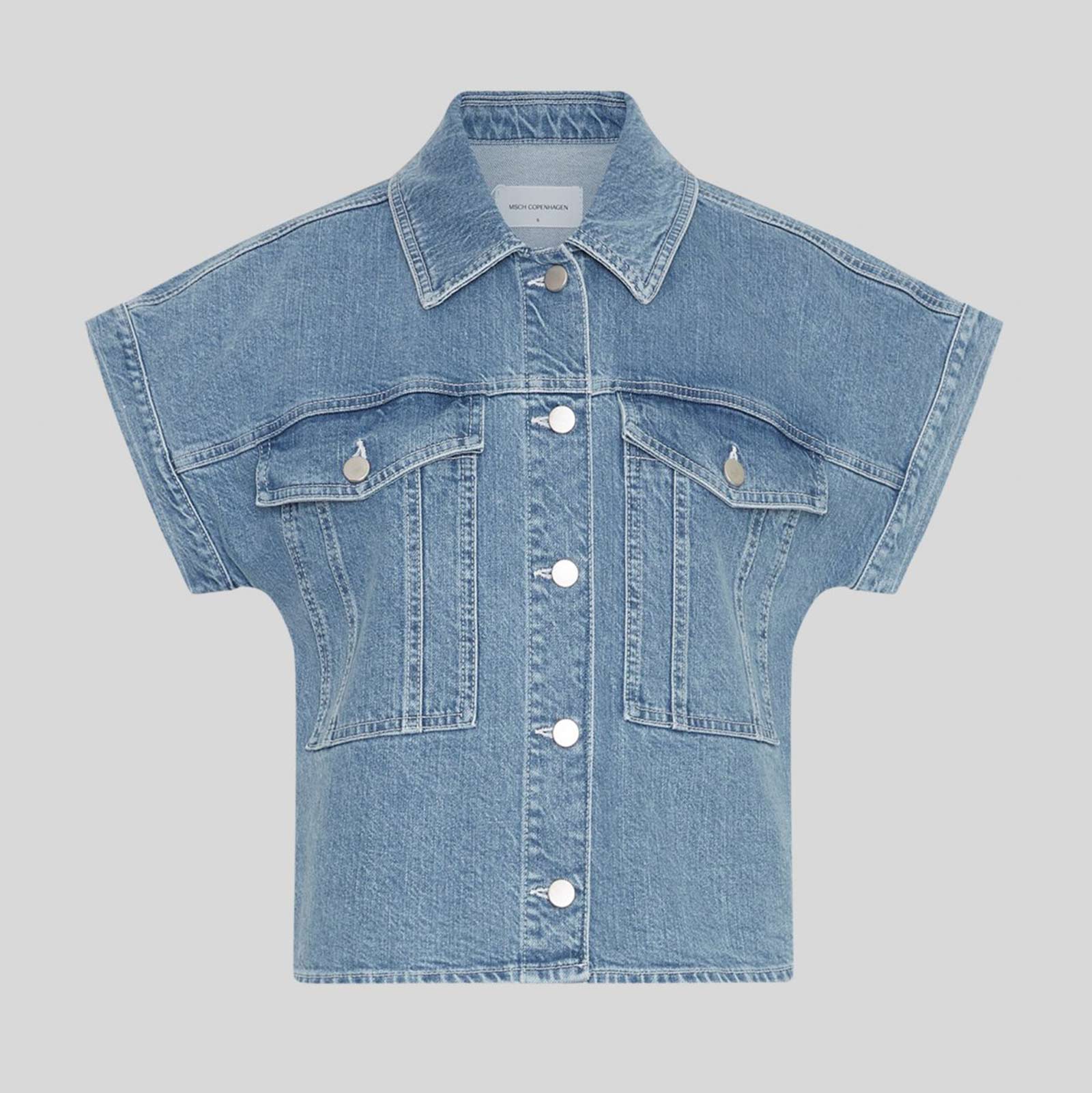 MSCHElida Ada SS Denim Shirt light blue wash 19026 MSCH Copenhagen