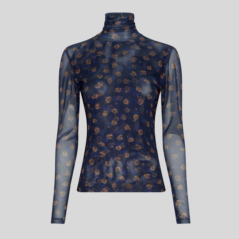 MSCHGinie Illenora LS Top AOP mari blue flower MSCH Copenhagen