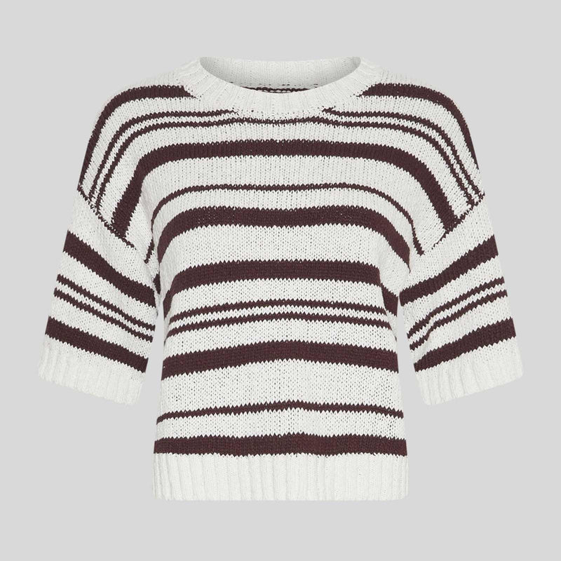 MSCHHannalie 2/4 Pullover Stp egret/fudge MSCH Copenhagen