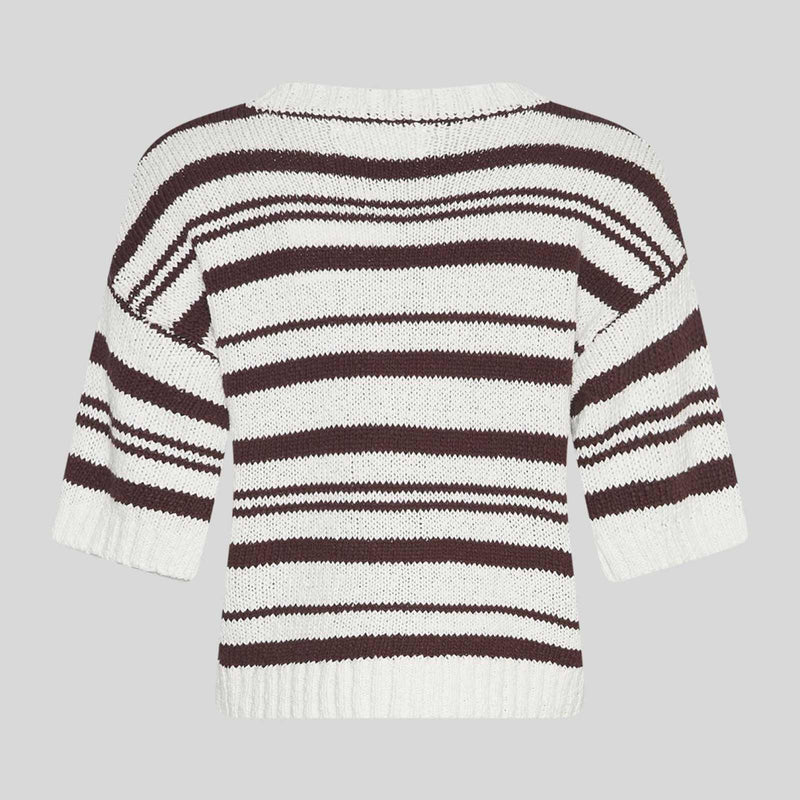 MSCHHannalie 2/4 Pullover Stp egret/fudge MSCH Copenhagen