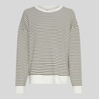 MSCHIma Q Sweatshirt stripe oatmeal/black MSCH Copenhagen