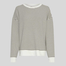 MSCHIma Q Sweatshirt stripe oatmeal/black MSCH Copenhagen