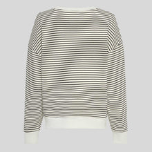 MSCHIma Q Sweatshirt stripe oatmeal/black MSCH Copenhagen
