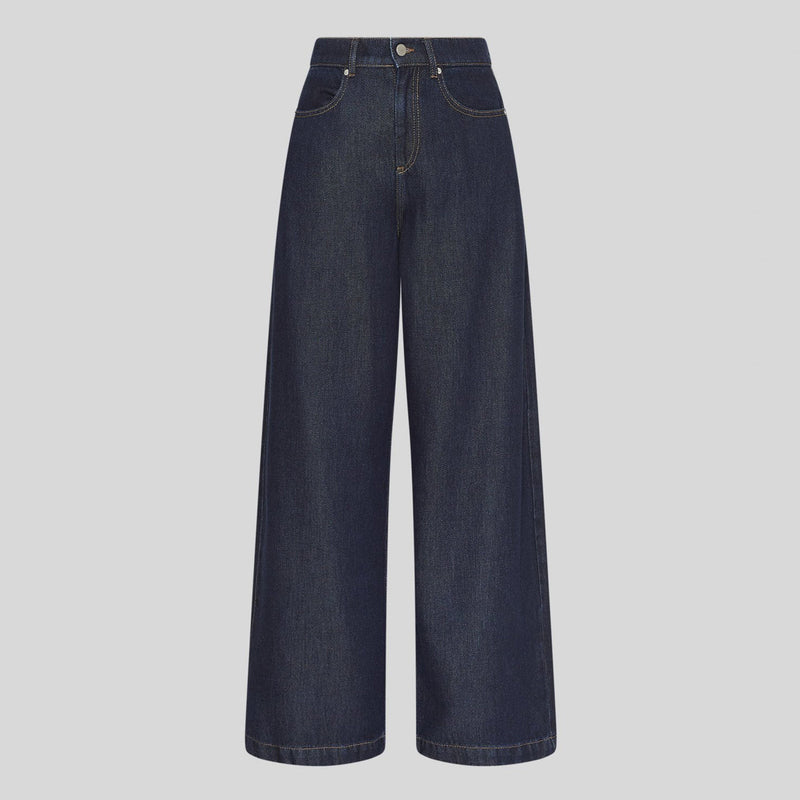 MSCHJosephine Rue HW Pants dark blue wash MSCH Copenhagen