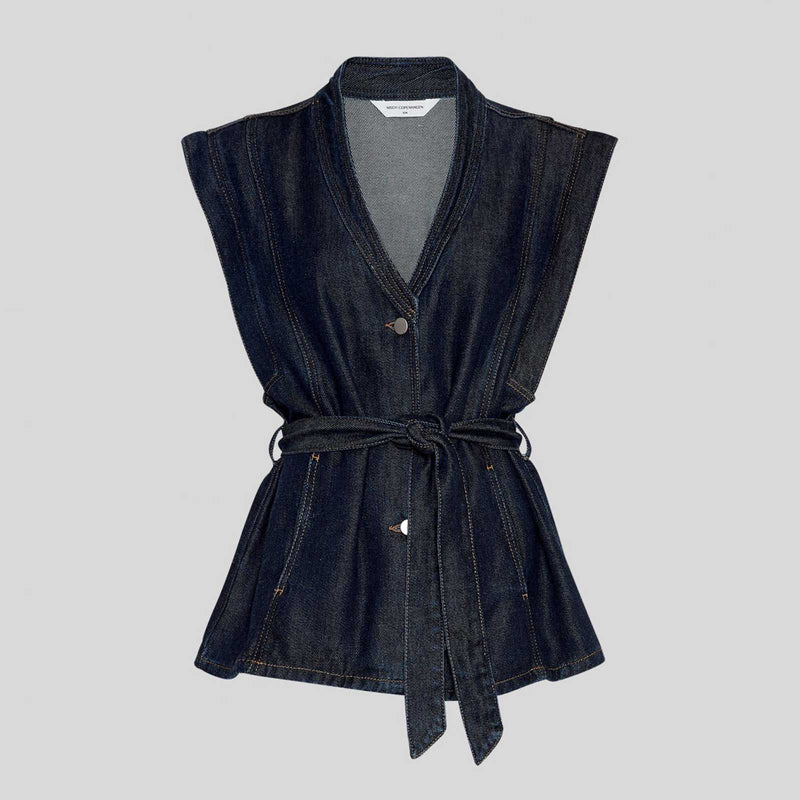 MSCHJosephine Rue Vest dark blue wash MSCH Copenhagen