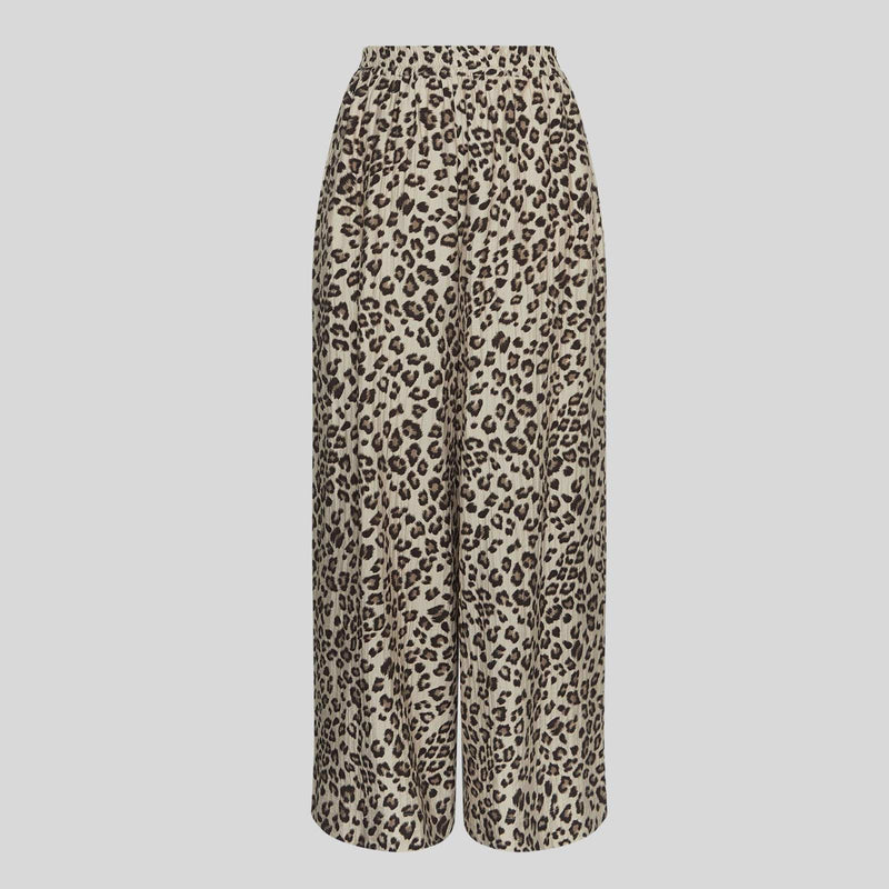 MSCHKalani Vlora HW Pants AOP humus leo MSCH Copenhagen
