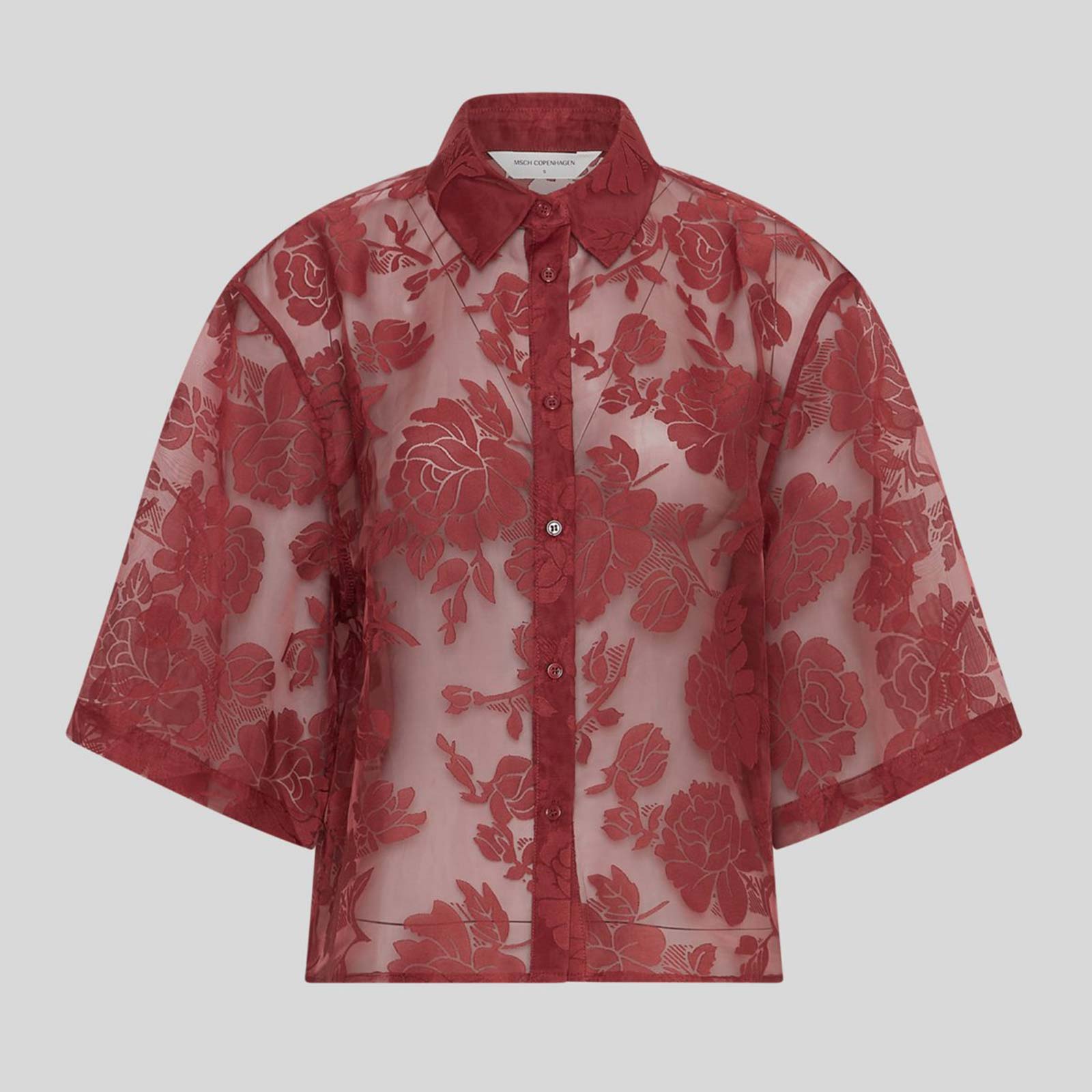 MSCHLettiche 3/4 Shirt syrah MSCH Copenhagen