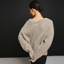 MSCHMathina Lissi V Pullover warm light grey melange MSCH Copenhagen