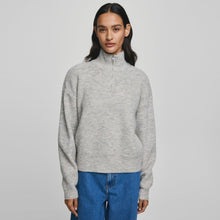 MSCHMeilani Gytta M Zip Pullover warm light grey melange MSCH Copenhagen
