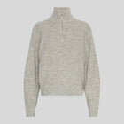 MSCHMeilani Gytta M Zip Pullover warm light grey melange MSCH Copenhagen